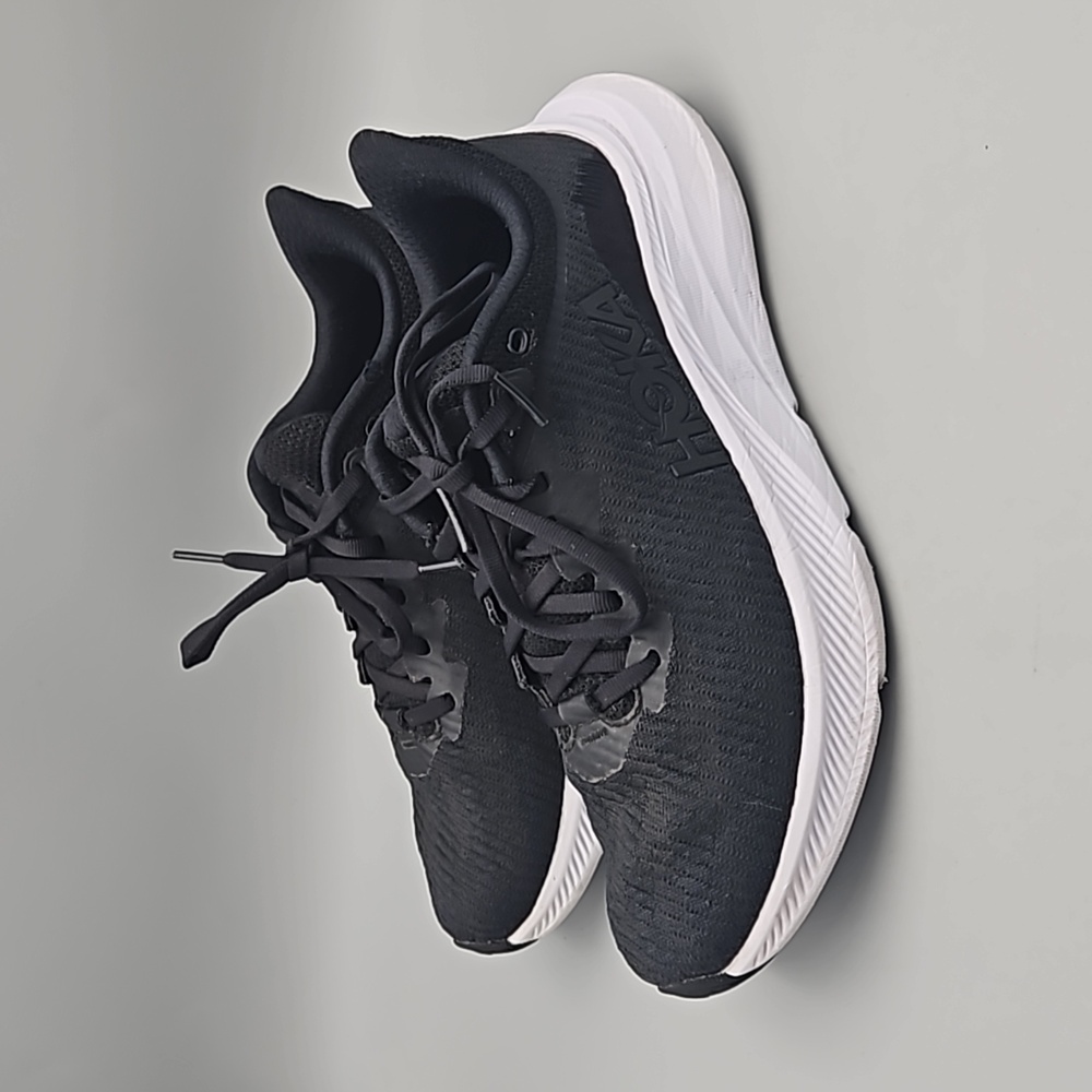 HOKA Black and White Athletic Shoes